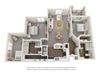 Two BedroomFloor Plan Apts For Rent Luxe at 1300 Apartments l Waco, TX 76760